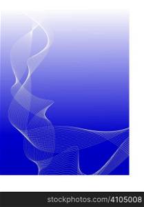 An abstract background with white and blue lines