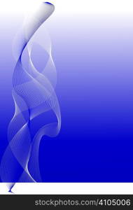 An abstract wavy blue and white background with lines