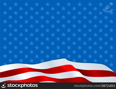 An American flag background