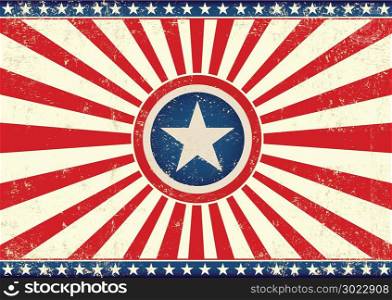 An american horizontal background with a big star for your publicity