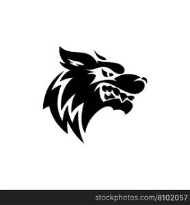 An angry wolf dog head bari Royalty Free Vector Image