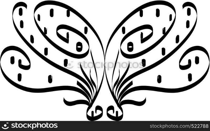 An animal shaped black mask vector color drawing or illustration