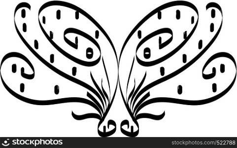 An animal shaped black mask vector color drawing or illustration