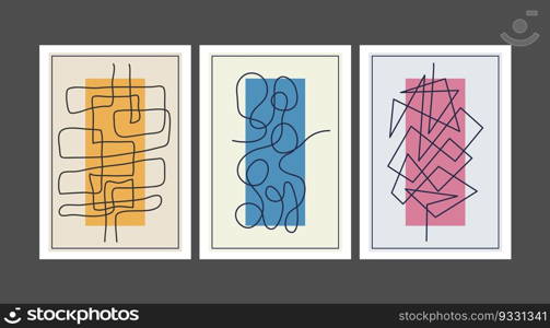 An artistic composition in a minimalist style for interior design. Hand-drawn illustration for prints, postcard design, posters and banners