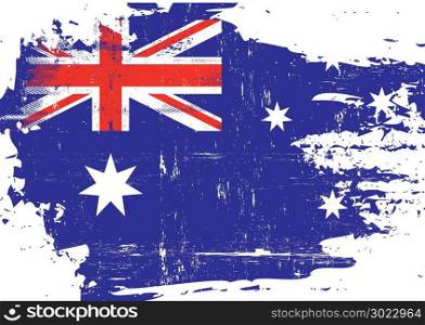 An australian flag with a grunge texture