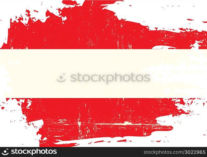 An austrian flag with a grunge texture