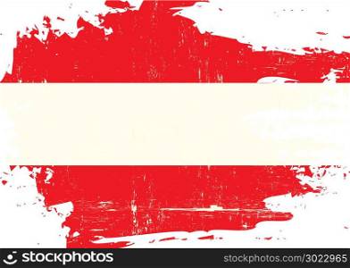 An austrian flag with a grunge texture