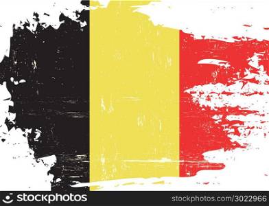 An Belgian flag with a grunge texture