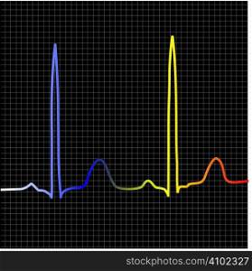 An ecg display to show heart beat or computer related information