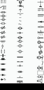 An extensive list of numerous electrical signs and symbols, all in vector. This list of electronic components.