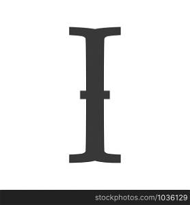 An I Beam cursor for inserting text in simple vector style