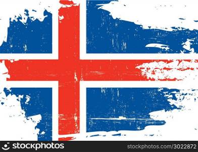 An Icelandic flag with a grunge texture