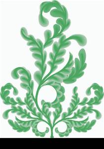 An illustration of some pretty oak leaf scrolls. No meshes uses