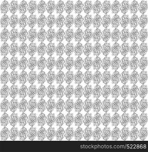 An image of a continuous series of scribble black pattern vector color drawing or illustration