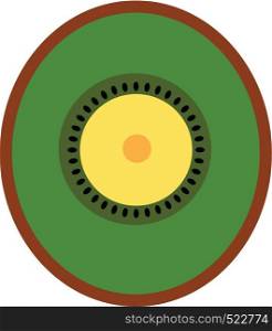 An image of a cut piece of a Kiwi vector color drawing or illustration