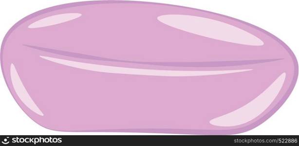 An image of an elongated pink soap vector color drawing or illustration