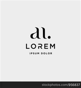 AN N Letter Linked Luxury Premium Logo Vector. AN N Letter Linked Luxury Premium Logo