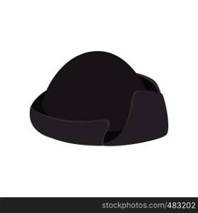 An old black hat isometric 3d icon on a white background. An old black hat isometric 3d icon