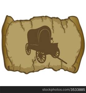 An old wagon and parchment