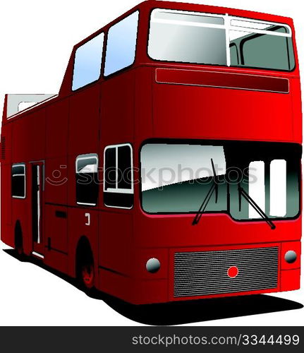 An open topped tour London bus. Vector illustration