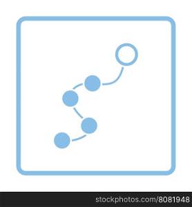 Anal balls on lace icon. Blue frame design. Vector illustration.