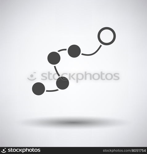 Anal balls on lace icon on gray background with round shadow. Vector illustration.