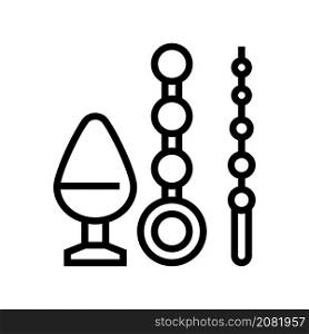 anal sex toy line icon vector. anal sex toy sign. isolated contour symbol black illustration. anal sex toy line icon vector illustration