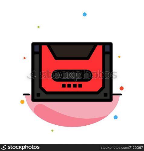 Analog, Audio, Cassette, Compact, Deck Abstract Flat Color Icon Template