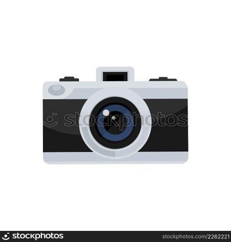 Analog camera isolated on white background. Photo camera in flat style. Vector stock