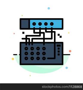 Analog, Connection, Device, Module, Sound Abstract Flat Color Icon Template