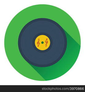 Analogue record icon. Flat design. Vector illustration.