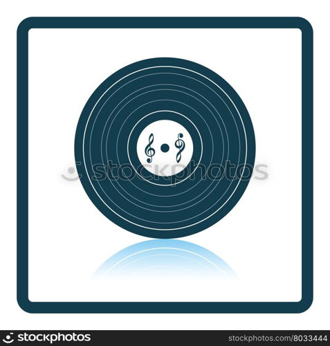 Analogue record icon. Shadow reflection design. Vector illustration.