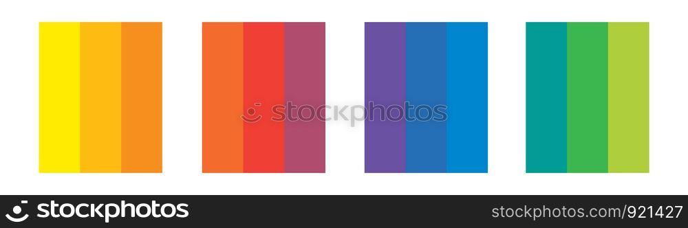Analogue triad colors, Spectral harmonic scheme.