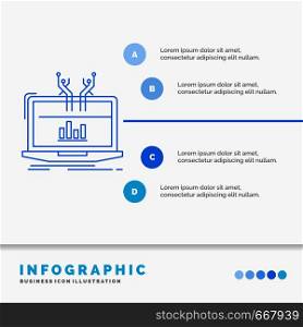 Analysis, analytical, management, online, platform Infographics Template for Website and Presentation. Line Blue icon infographic style vector illustration. Vector EPS10 Abstract Template background
