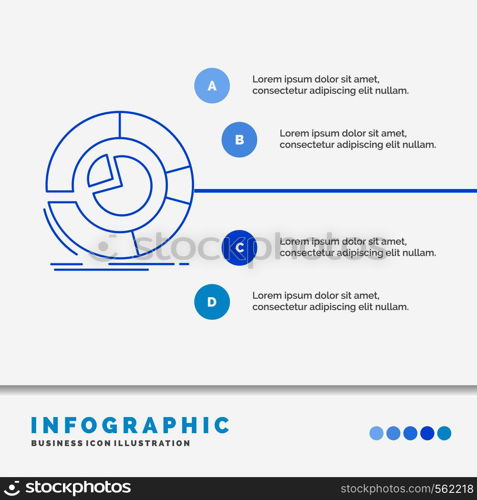 Analysis, analytics, business, diagram, pie chart Infographics Template for Website and Presentation. Line Blue icon infographic style vector illustration. Vector EPS10 Abstract Template background