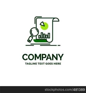Analysis, analytics, business, financial, research Flat Business Logo template. Creative Green Brand Name Design.