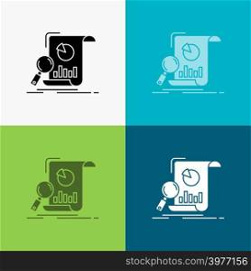 Analysis, analytics, business, financial, research Icon Over Various Background. glyph style design, designed for web and app. Eps 10 vector illustration