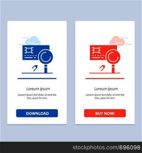 Analysis, Banking, Card, Detection, Fraud Blue and Red Download and Buy Now web Widget Card Template