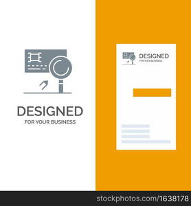 Analysis, Banking, Card, Detection, Fraud Grey Logo Design and Business Card Template