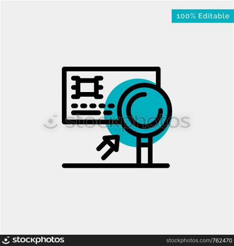 Analysis, Banking, Card, Detection, Fraud turquoise highlight circle point Vector icon