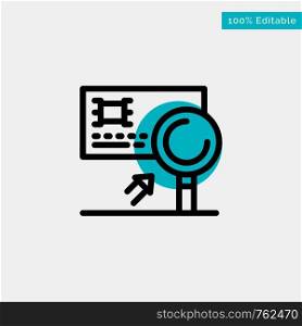Analysis, Banking, Card, Detection, Fraud turquoise highlight circle point Vector icon
