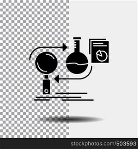 Analysis, business, develop, development, market Glyph Icon on Transparent Background. Black Icon. Vector EPS10 Abstract Template background