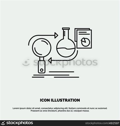 Analysis, business, develop, development, market Icon. Line vector gray symbol for UI and UX, website or mobile application. Vector EPS10 Abstract Template background