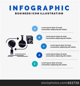 Analysis, business, develop, development, market Infographics Template for Website and Presentation. GLyph Gray icon with Blue infographic style vector illustration.. Vector EPS10 Abstract Template background