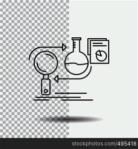 Analysis, business, develop, development, market Line Icon on Transparent Background. Black Icon Vector Illustration. Vector EPS10 Abstract Template background