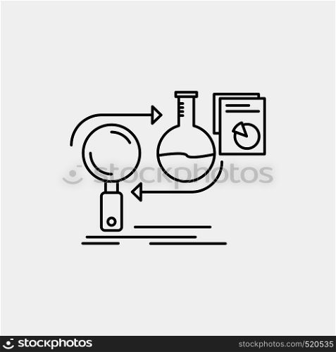 Analysis, business, develop, development, market Line Icon. Vector isolated illustration. Vector EPS10 Abstract Template background