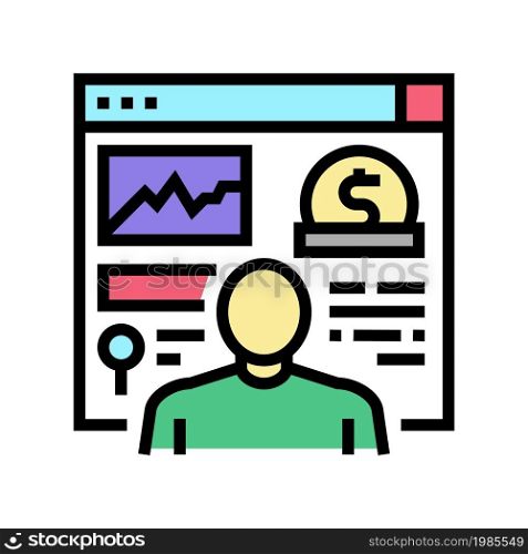 analysis business plan color icon vector. analysis business plan sign. isolated symbol illustration. analysis business plan color icon vector illustration