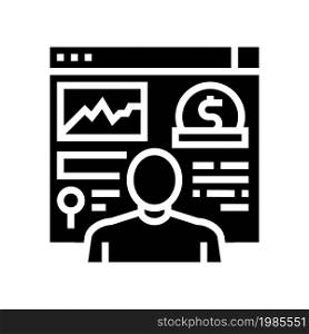 analysis business plan glyph icon vector. analysis business plan sign. isolated contour symbol black illustration. analysis business plan glyph icon vector illustration