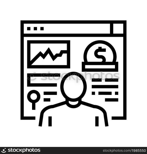 analysis business plan line icon vector. analysis business plan sign. isolated contour symbol black illustration. analysis business plan line icon vector illustration