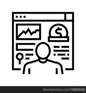 analysis business plan line icon vector. analysis business plan sign. isolated contour symbol black illustration. analysis business plan line icon vector illustration